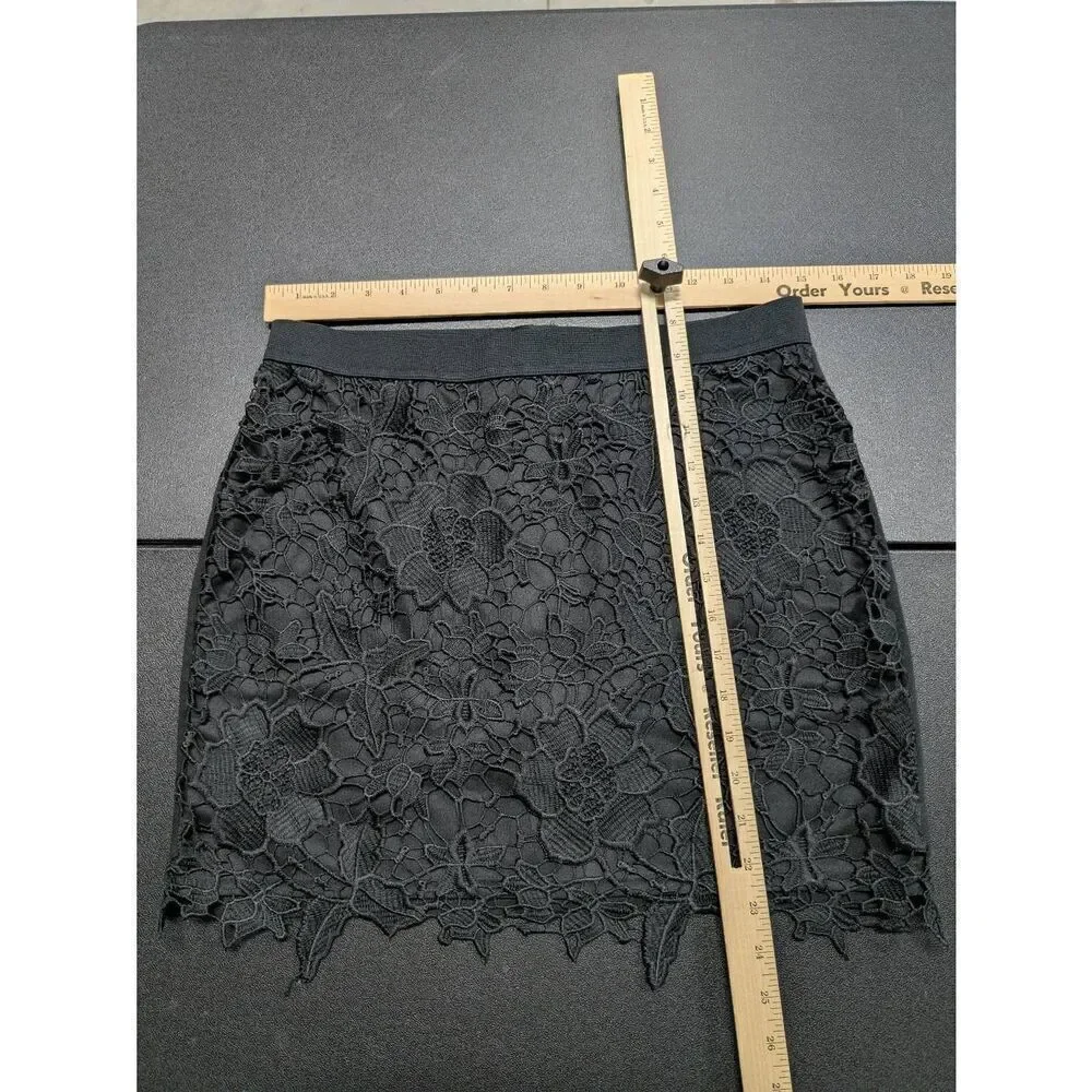 American Eagle Skirt Stretch Knit Lace Front Back Zip Lined Women's Size 12